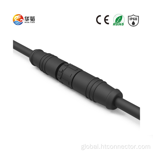 M12 8-Core Male Head Waterproof Connector M12P Waterproof connector with nylon rubber nut Supplier